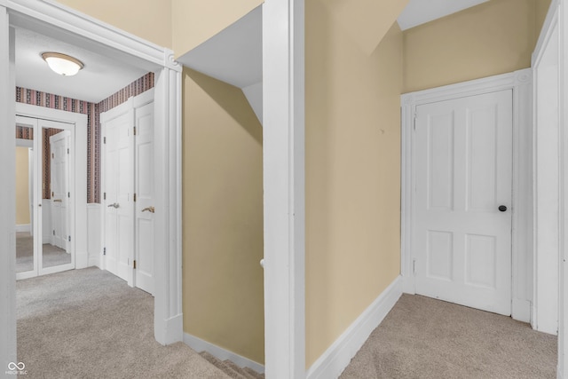 408 E Wabash Ave, Crawfordsville, IN 47933 - hallway with carpet floors and baseboards