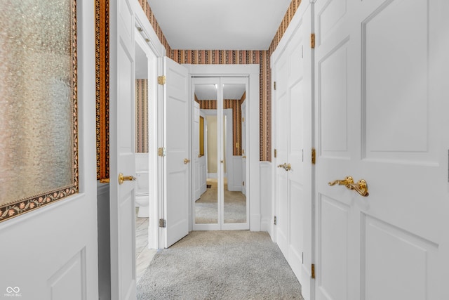 408 E Wabash Ave, Crawfordsville, IN 47933 - hallway with light colored carpet