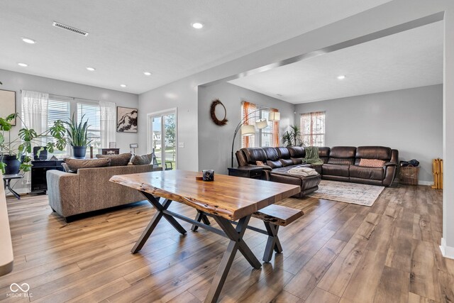 11480 Plough St, Noblesville, IN 46060 - dining area featuring light wood-style flooring and recessed lighting