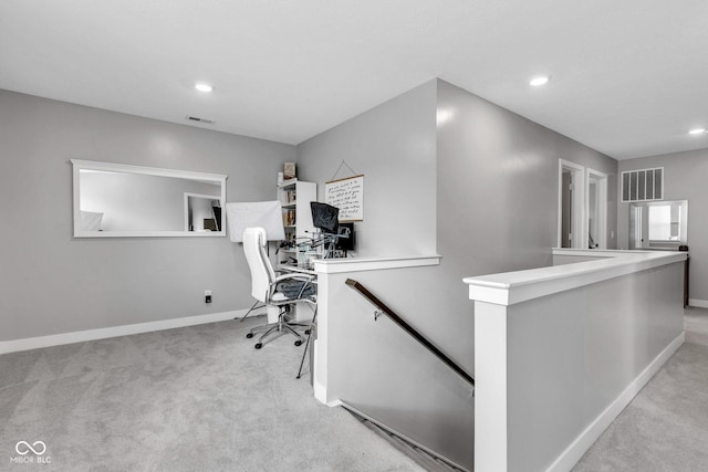 11480 Plough St, Noblesville, IN 46060 - home office featuring light carpet and recessed lighting