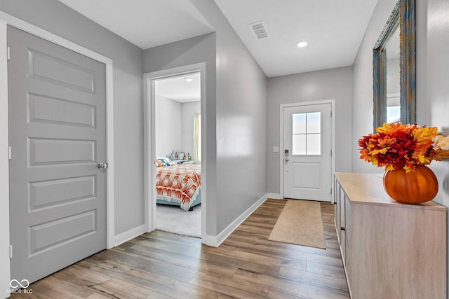 11480 Plough St, Noblesville, IN 46060 - entryway with light wood-style floors and recessed lighting