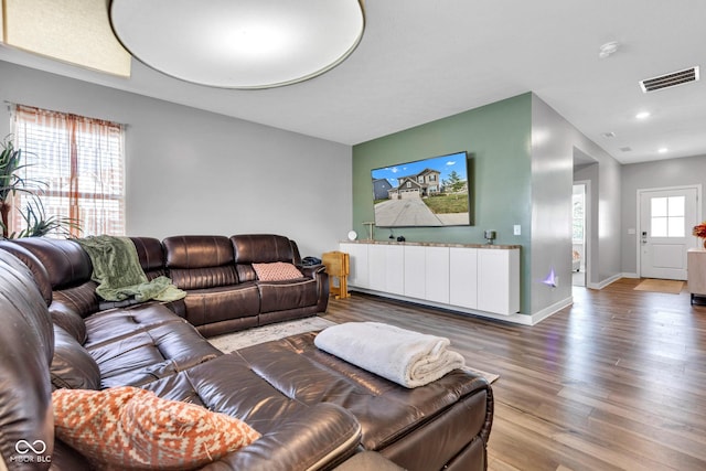 11480 Plough St, Noblesville, IN 46060 - living area featuring wood finished floors and recessed lighting