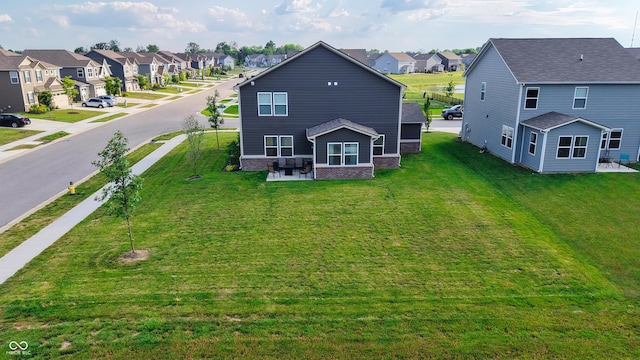 11480 Plough St, Noblesville, IN 46060 - rear view of property featuring a residential view and a yard