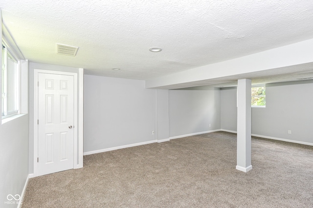 2521 Winfield Ave, Indianapolis, IN 46222 - below grade area with carpet and a textured ceiling