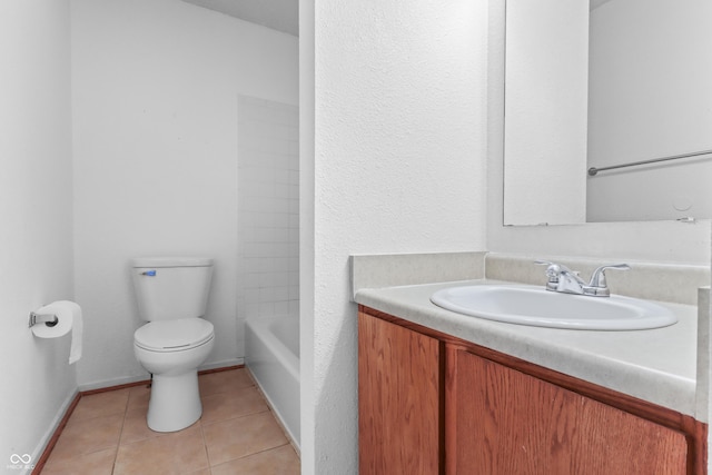 12443 Rose Haven Dr, Indianapolis, IN 46235 - full bath with vanity and tile patterned flooring