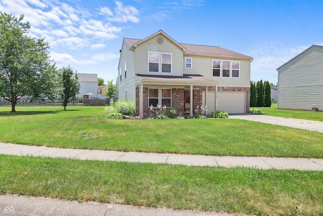 12443 Rose Haven Dr, Indianapolis, IN 46235 - traditional-style home featuring a garage, concrete driveway, and brick siding