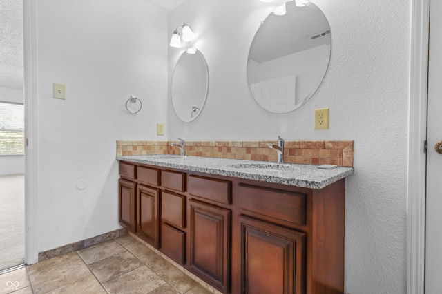 12443 Rose Haven Dr, Indianapolis, IN 46235 - full bath with tasteful backsplash and double vanity