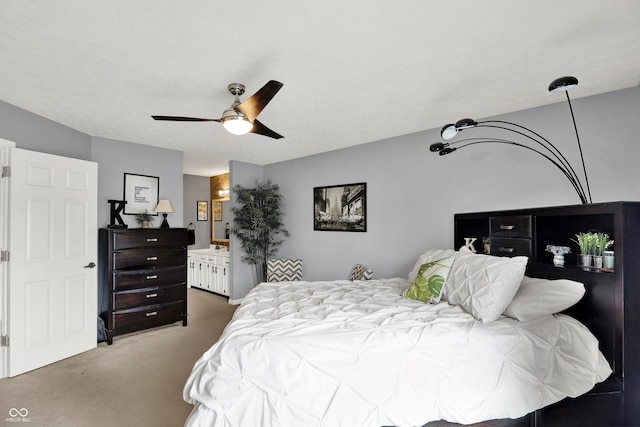 826 Royal Saint George Dr, Greenwood, IN 46143 - carpeted bedroom with a ceiling fan