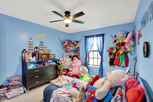 826 Royal Saint George Dr, Greenwood, IN 46143 - carpeted bedroom featuring a ceiling fan