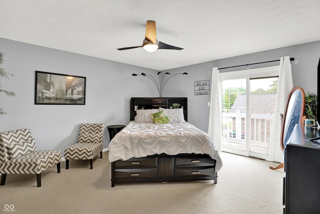 826 Royal Saint George Dr, Greenwood, IN 46143 - carpeted bedroom with access to outside and ceiling fan