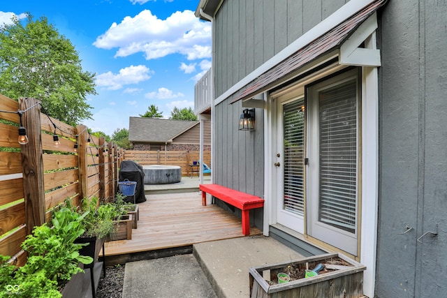 826 Royal Saint George Dr, Greenwood, IN 46143 - wooden terrace with a fenced backyard