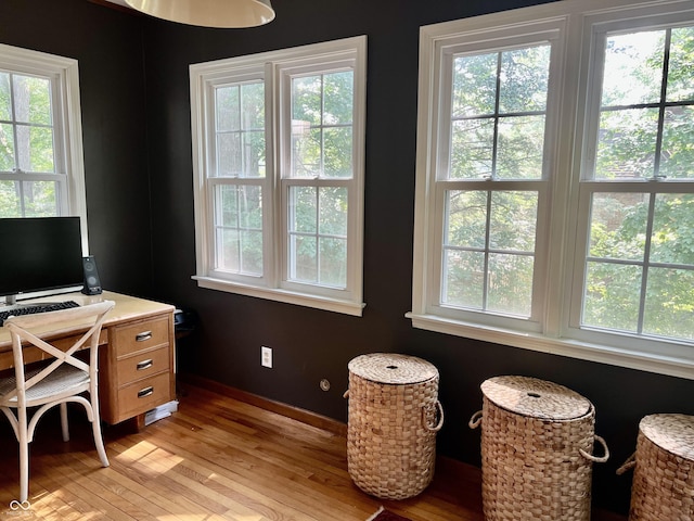 2131 Union St, Lafayette, IN 47904 - office area with light wood-style floors and healthy amount of natural light