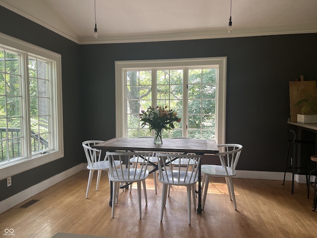 2131 Union St, Lafayette, IN 47904 - dining room featuring lofted ceiling, plenty of natural light, and light wood finished floors