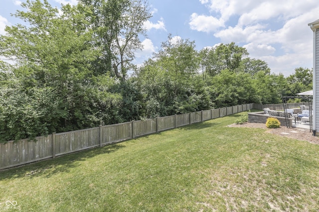 12291 Falling Leaves Trl, Indianapolis, IN 46229 - fenced backyard with a patio area