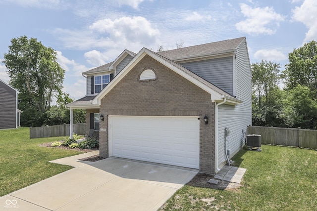 12291 Falling Leaves Trl, Indianapolis, IN 46229 - traditional-style home featuring brick siding, concrete driveway, and an attached garage