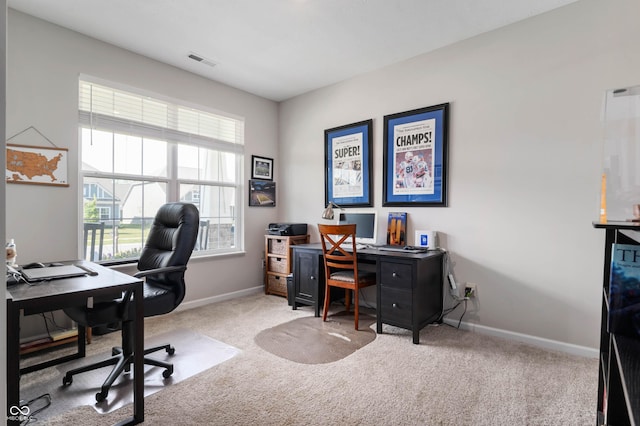 2584 Lanai Ln, Greenwood, IN 46143 - carpeted office with baseboards