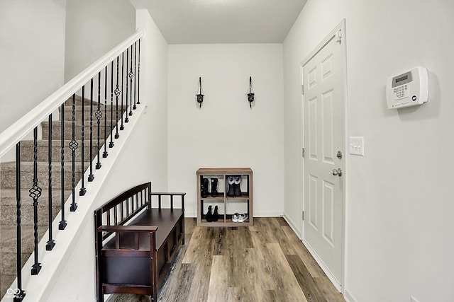 12075 Scoria Dr Unit 500, Fishers, IN 46038 - entryway featuring wood finished floors and stairs