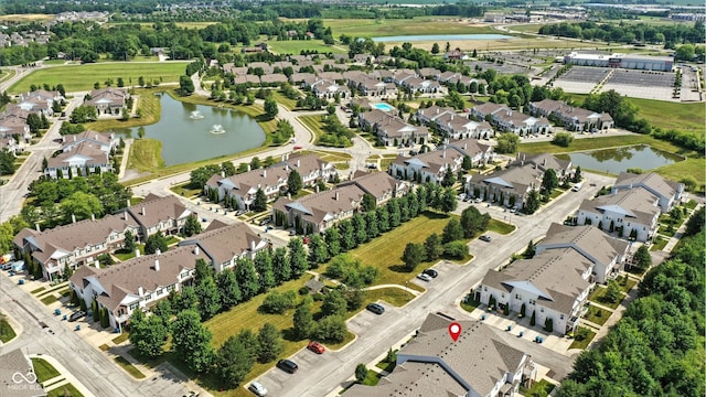 12075 Scoria Dr Unit 500, Fishers, IN 46038 - aerial view of property and surrounding area featuring a nearby body of water and nearby suburban area