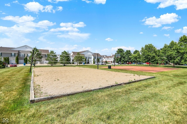 12075 Scoria Dr Unit 500, Fishers, IN 46038 - view of property's community with volleyball court, a lawn, and a residential view