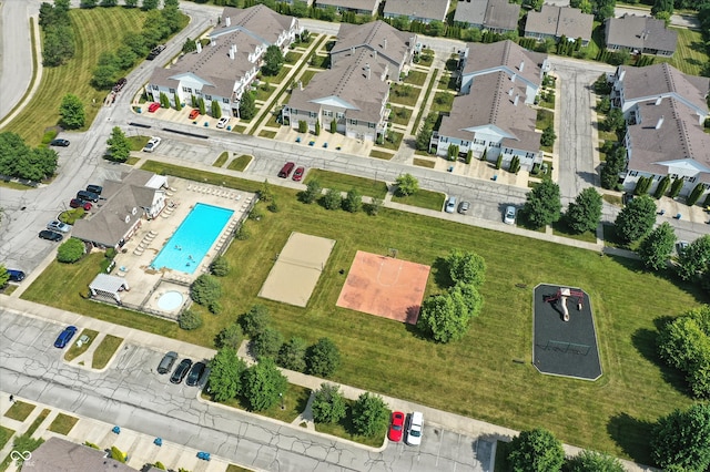 12075 Scoria Dr Unit 500, Fishers, IN 46038 - aerial overview of property's location featuring a pool area
