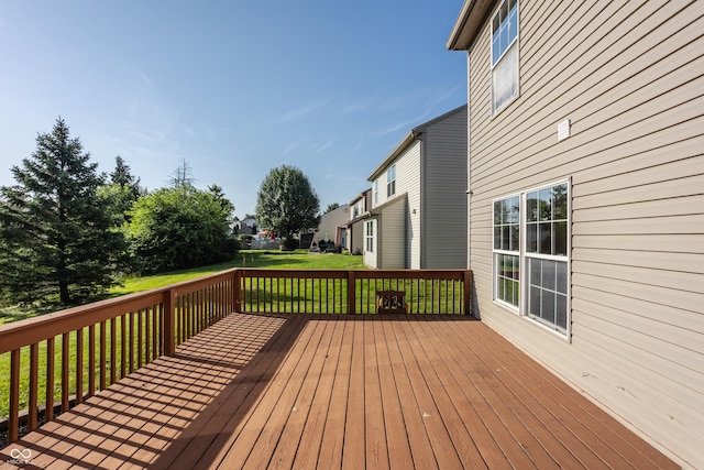 3923 N Bressingham Dr, Indianapolis, IN 46235 - wooden terrace with a yard