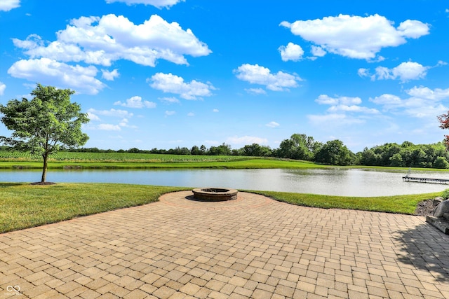 523 S 700 E, Whitestown, IN 46075 - water view with an outdoor fire pit