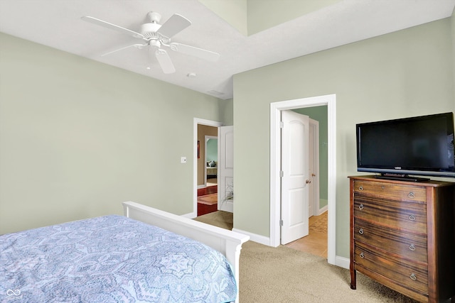 523 S 700 E, Whitestown, IN 46075 - bedroom featuring light carpet and ceiling fan