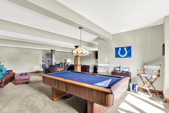 523 S 700 E, Whitestown, IN 46075 - playroom featuring billiards and carpet flooring