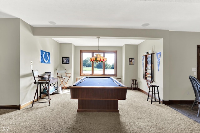 523 S 700 E, Whitestown, IN 46075 - game room with billiards table and light carpet