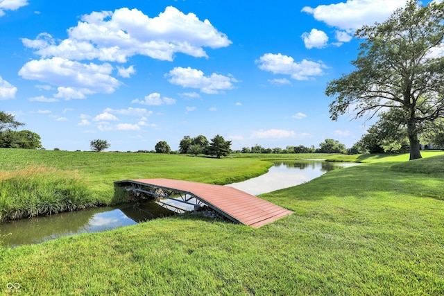 523 S 700 E, Whitestown, IN 46075 - view of community featuring a water view and a yard
