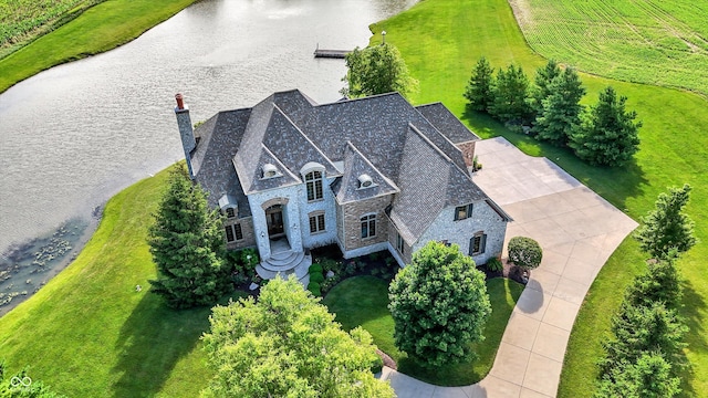 523 S 700 E, Whitestown, IN 46075 - aerial view of property and surrounding area with a nearby body of water