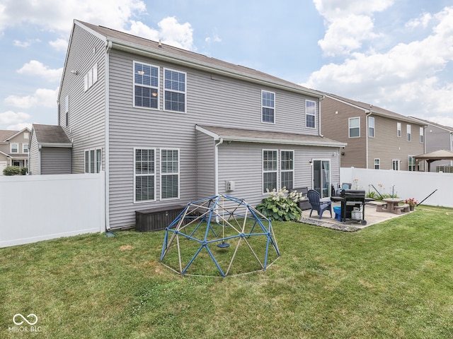 8330 Whitaker Valley Blvd, Indianapolis, IN 46237 - rear view of property with a patio area and a fenced backyard