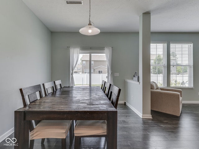 8330 Whitaker Valley Blvd, Indianapolis, IN 46237 - dining room featuring wood finished floors and a textured ceiling