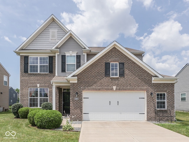 8330 Whitaker Valley Blvd, Indianapolis, IN 46237 - traditional-style home with brick siding, driveway, and a front lawn