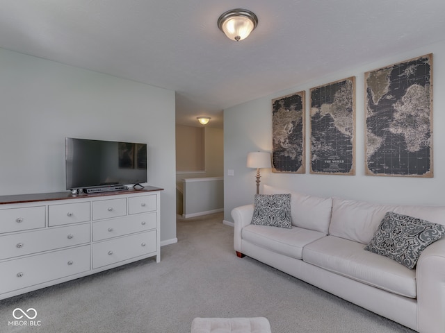 8330 Whitaker Valley Blvd, Indianapolis, IN 46237 - living room featuring light carpet and baseboards