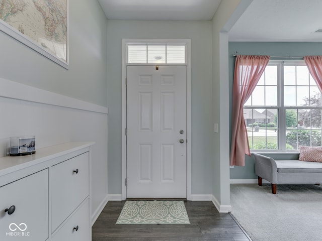 8330 Whitaker Valley Blvd, Indianapolis, IN 46237 - entryway featuring plenty of natural light and dark wood finished floors