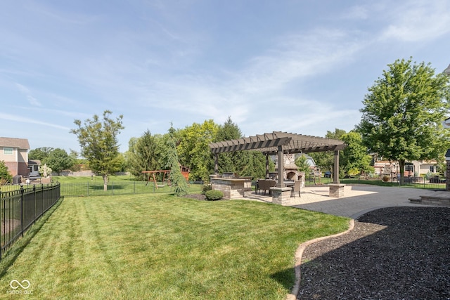 10334 Strongbow Rd, Fishers, IN 46040 - view of yard featuring a pergola and a patio