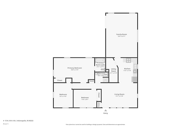 4113 Red Bird Dr, Indianapolis, IN 46222 - view of room layout