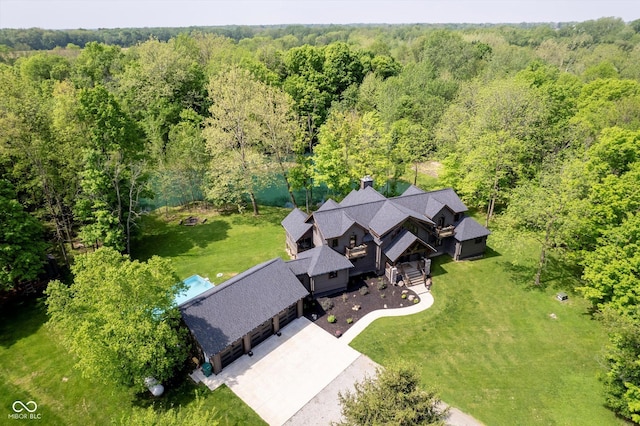 10823 E 200 N, Sheridan, IN 46069 - aerial view of property and surrounding area with a forest