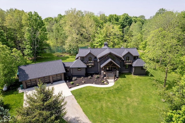 10823 E 200 N, Sheridan, IN 46069 - aerial view of property and surrounding area featuring a forest