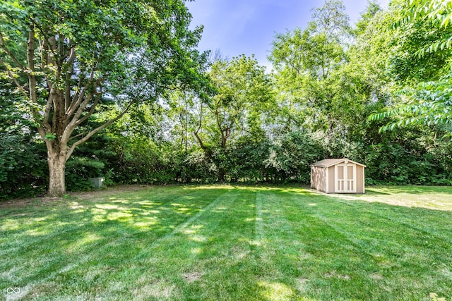 5123 Marble Ct, Indianapolis, IN 46237 - view of green lawn with a storage shed