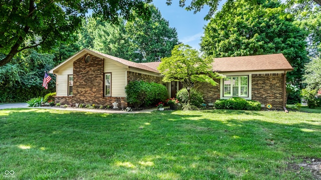 5123 Marble Ct, Indianapolis, IN 46237 - view of front of house with brick siding and a front yard