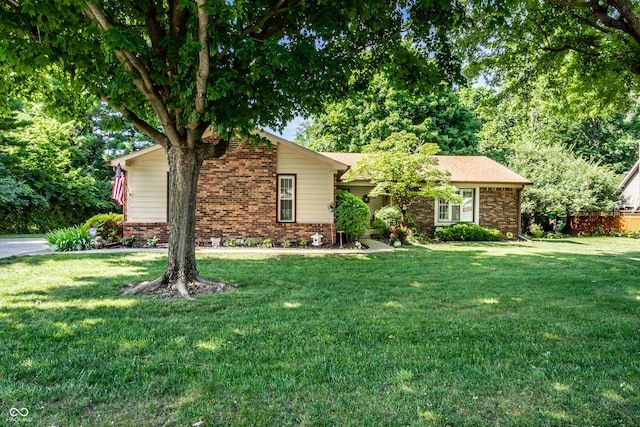 5123 Marble Ct, Indianapolis, IN 46237 - view of front of house featuring brick siding and a front lawn