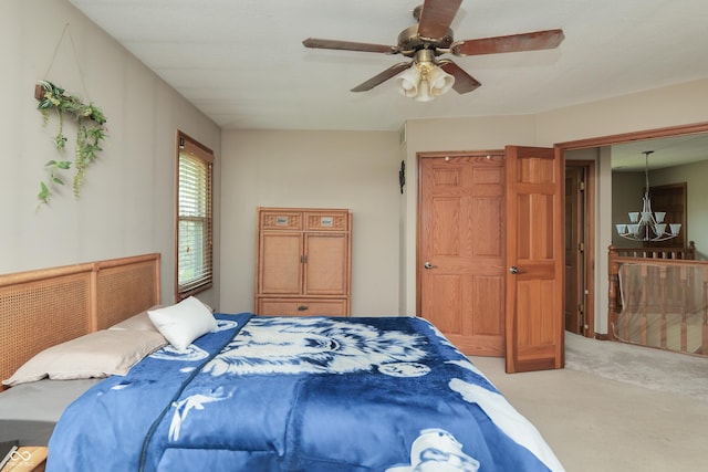 3696 Lakeshore Ct, Greenwood, IN 46143 - bedroom featuring carpet, ceiling fan, and a closet