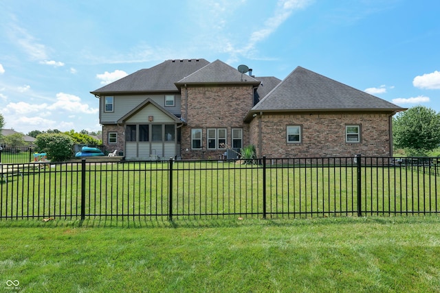 3696 Lakeshore Ct, Greenwood, IN 46143 - back of property featuring brick siding and a shingled roof