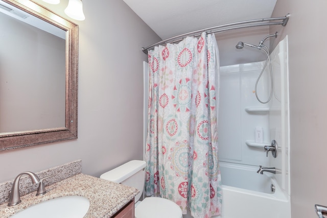 3696 Lakeshore Ct, Greenwood, IN 46143 - bathroom with vanity and shower / bath combo with shower curtain