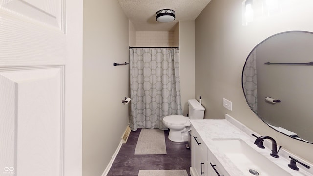 1623 Beech Cir, Plainfield, IN 46168 - full bathroom with vanity, a textured ceiling, and a shower with shower curtain