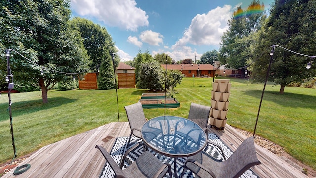 1623 Beech Cir, Plainfield, IN 46168 - wooden deck with outdoor dining area