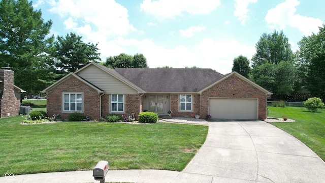1623 Beech Cir, Plainfield, IN 46168 - single story home featuring an attached garage, brick siding, and driveway