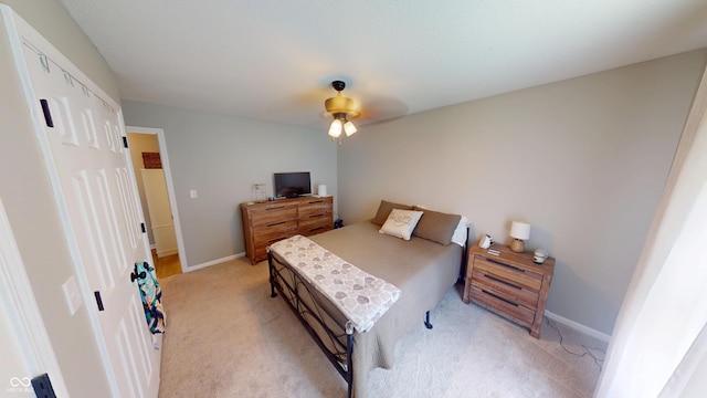 1623 Beech Cir, Plainfield, IN 46168 - bedroom featuring light colored carpet and a ceiling fan